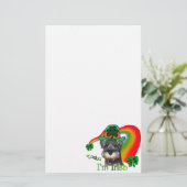 Miniature Schnauzer St Patricks Briefpapier (Staand voorkant)
