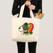 Miniature Schnauzer St. Patrick's Grote Tote Bag (Voorkant (product))