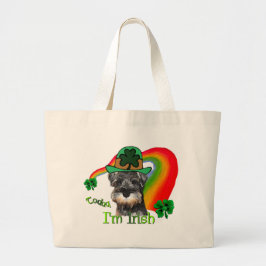 Miniature Schnauzer St. Patrick's Grote Tote Bag