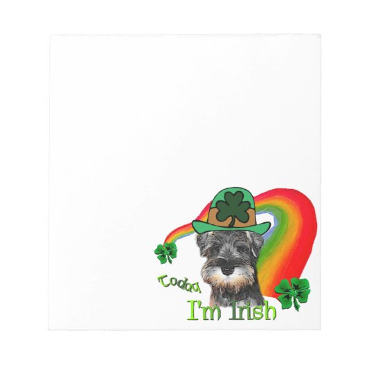Miniature Schnauzer St Patricks Notitieblok (Voorkant)
