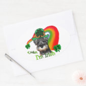 Miniature Schnauzer St Patricks Ovale Sticker (Envelop)
