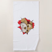 Miniature Schnauzer Strandlaken (Voorkant)