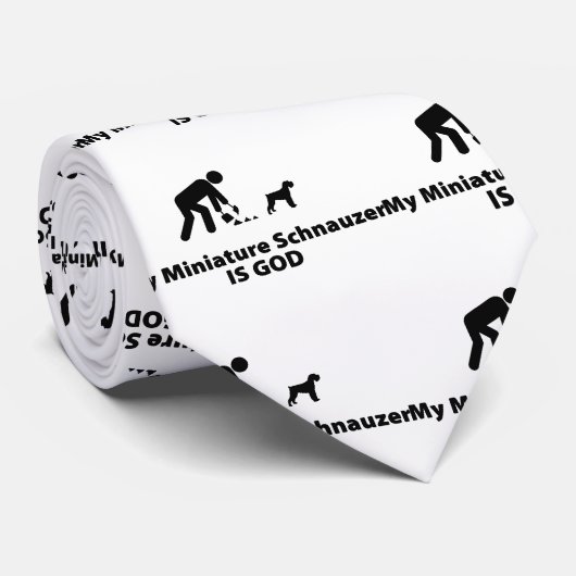 Miniature Schnauzer Stropdas (Opgerold)