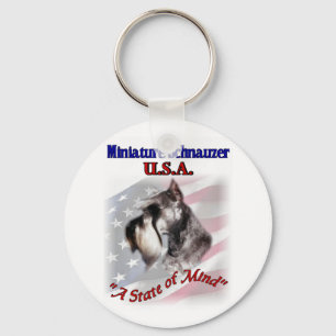 Miniature Schnauzer USA Sleutelhanger
