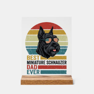 Miniature Schnauzer Vader Vintage Patriottisch Shi Acryl Bord