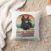 Miniature Schnauzer Vader Vintage Patriottisch T-s Kussen (Deken)