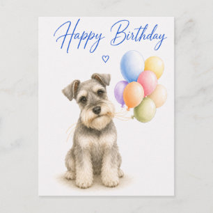 Miniature Schnauzer Verjaardag Briefkaart