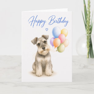 Miniature Schnauzer Verjaardag Kaart