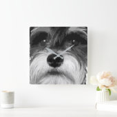 Miniature Schnauzer Vierkante Klok (Huis)