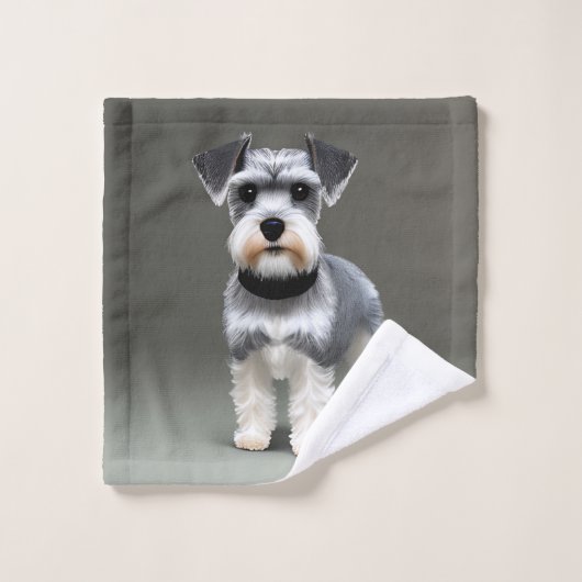 Miniature Schnauzer Washandje (Wasdoekje)