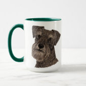 Miniature Schnauzer Waterverf Personalized Mok (Links)