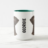 Miniature Schnauzer Waterverf Personalized Mok (Midden)