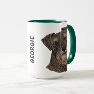 Miniature Schnauzer Waterverf Personalized Mok