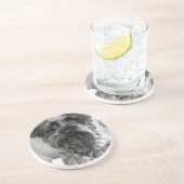 Miniature Schnauzer Zandsteen Onderzetter (Zijkant)