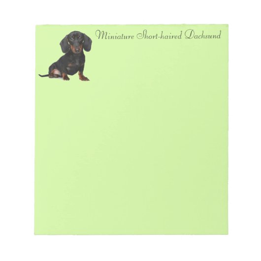 Miniature Short Haire Dachsund Notitieblok (Voorkant)
