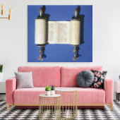 Miniature Torah Scroll, 1765 Canvas Afdruk (Insitu (Woonkamer))