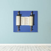 Miniature Torah Scroll, 1765 Canvas Afdruk (Insitu (Houten vloer))