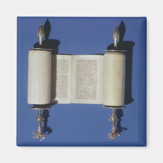 Miniature Torah Scroll, 1765 Magneet (Voorkant)