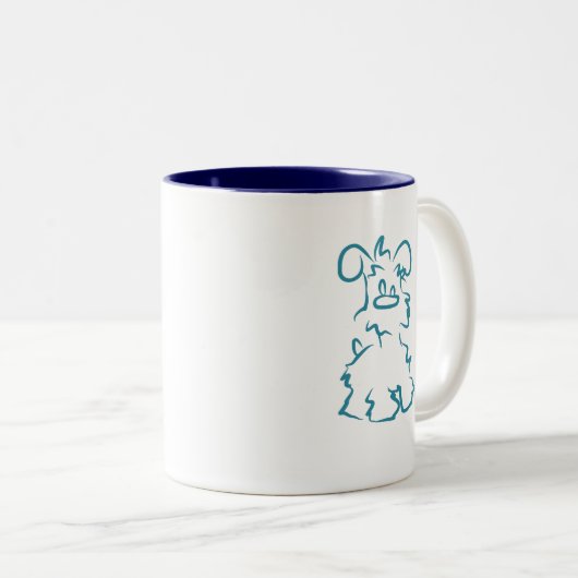 Miniature White Schnauzer Coffee Mok (Voorkant rechts)