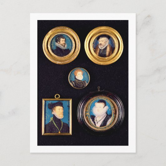 Miniaturen van Hilliard's vader en moeder, zelf Briefkaart (Voorkant)