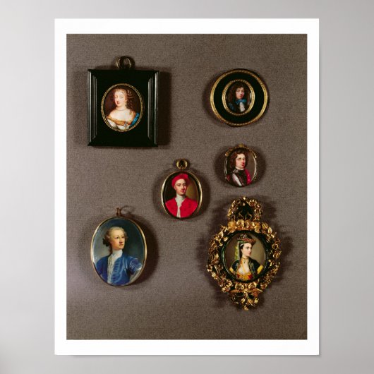 Miniaturen van LtoR, TtoB: Frances Teresa Stuart, Poster (Voorkant)