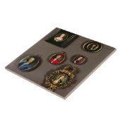 Miniaturen van LtoR, TtoB: Frances Teresa Stuart, Tegeltje (Zijkant)