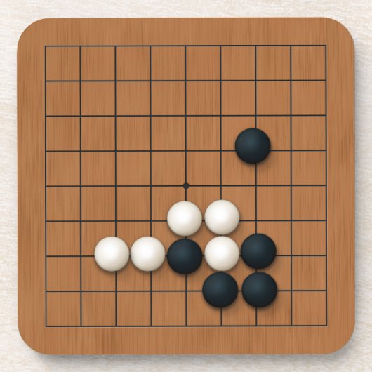 Miniatuur 9x9 Gob Board met Stenen Bier Onderzetter (Voorkant)