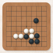 Miniatuur 9x9 Gob Board met Stenen Kartonnen Onderzetters (Voorkant)