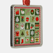 Miniatuur Advent Calendar-cadeaus Metalen Ornament (Rechts)