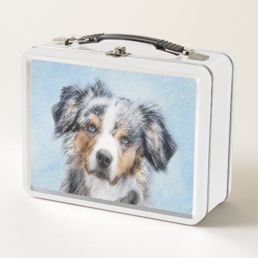 Miniatuur American Shepherd Painting - Dog Art (Voorkant)