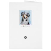 Miniatuur American Shepherd Painting - Dog Art (Achterkant)