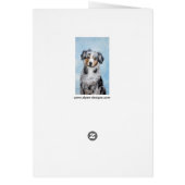 Miniatuur American Shepherd Painting - Dog Art (Achterkant)