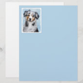 Miniatuur American Shepherd Painting - Dog Art (Voorkant / Achterkant)