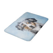 Miniatuur American Shepherd Painting - Dog Art Badmat (Gekanteld)