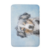 Miniatuur American Shepherd Painting - Dog Art Badmat (Voorkant Verticaal)