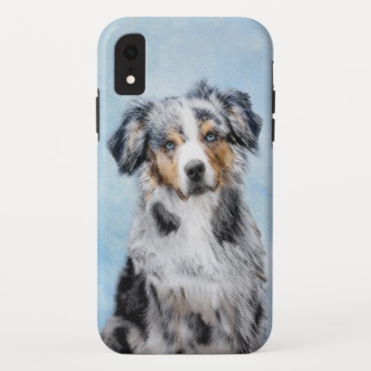 Miniatuur American Shepherd Painting - Dog Art Case-Mate iPhone Case (Achterkant)