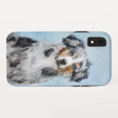 Miniatuur American Shepherd Painting - Dog Art Case-Mate iPhone Case (Achterkant (horizontaal))