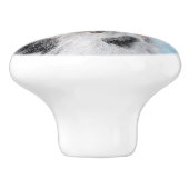 Miniatuur American Shepherd Painting - Dog Art Keramische Knop (Zijkant)