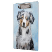 Miniatuur American Shepherd Painting - Dog Art Klembord (Links)