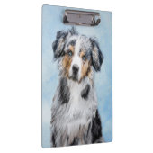 Miniatuur American Shepherd Painting - Dog Art Klembord (Rechts)