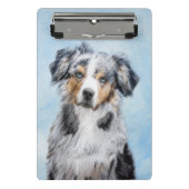 Miniatuur American Shepherd Painting - Dog Art Mini Klembord (Voorkant)
