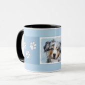 Miniatuur American Shepherd Painting - Dog Art Mok (Voorkant links)