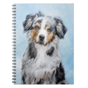Miniatuur American Shepherd Painting - Dog Art Notitieboek