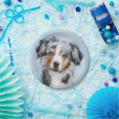 Miniatuur American Shepherd Painting - Dog Art Papieren Bordje (Feest)