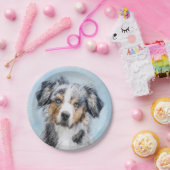 Miniatuur American Shepherd Painting - Dog Art Papieren Bordje (Feest)