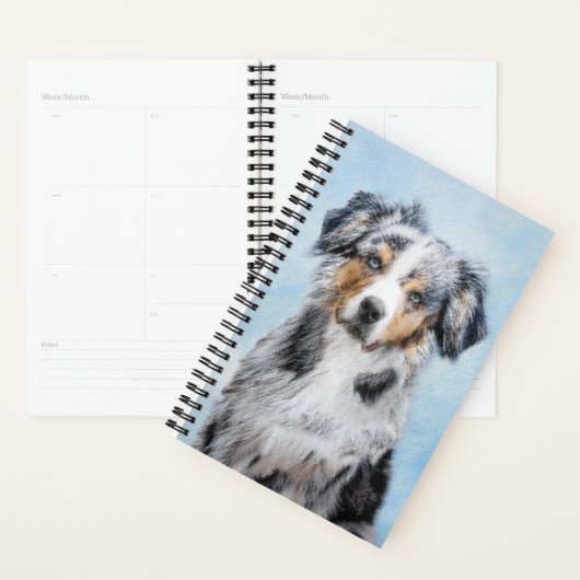 Miniatuur American Shepherd Painting - Dog Art Planner (Display)