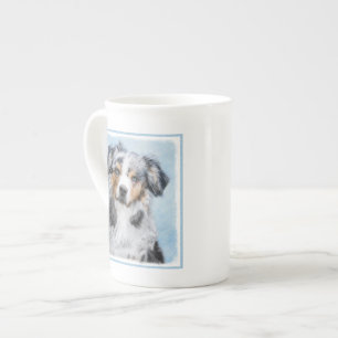Miniatuur American Shepherd Painting - Dog Art Porselein Kop