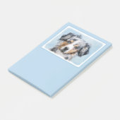 Miniatuur American Shepherd Painting - Dog Art Post-it® Notes (Schuin)