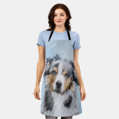 Miniatuur American Shepherd Painting - Dog Art Schort (Gedragen)