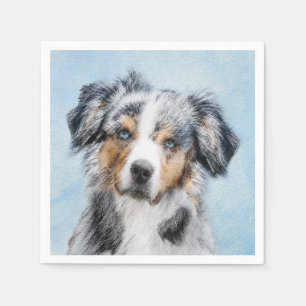 Miniatuur American Shepherd Painting - Dog Art Servet